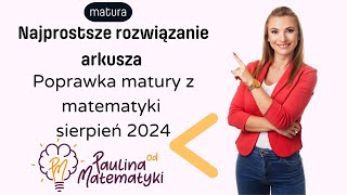 Rozwiązanie poprawka matura matematyka sierpień 2024  odpowiedzi [upl. by Anawqahs]