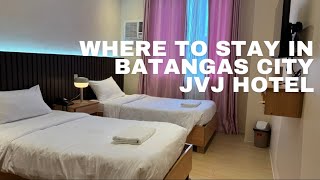 JVJ Hotel Room Tour  Where to Stay in Batangas City  Near to Batangas City Pier [upl. by Aciretal979]