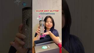 ✨Silver grey glitter rhinestone✨cadomino01 starbucks unboxing [upl. by Kowtko]