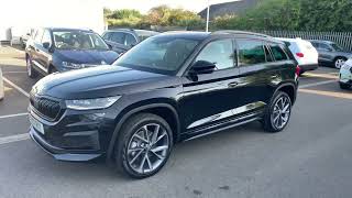 FV71BXX Facelift Skoda Kodiaq 20TDi SportLine DSG 4X4 Black Magic Pearl Effect [upl. by Halbeib]