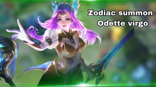 ODETTE VIRGO GAMEPLAY  SKILL EFFECT REVIEW  HOW TO DRAW ZODIAC SUMMON🔥 MOBILE LEGEND BANG BANG [upl. by Meek]