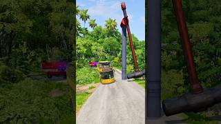 Giant Rotating Hammer vs Buses amp Trucks  BeamNG Drive [upl. by Lenzi]