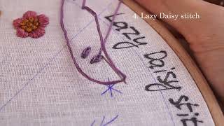 8 basic stitches in embroidery for beginners [upl. by Baumbaugh]