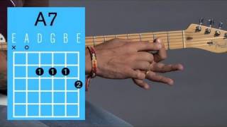 How to Play an A7 Open Chord  Guitar Lessons [upl. by Lecia]