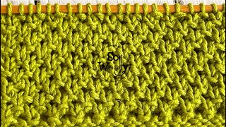 How to knit the Andalusian Lattice stitch 4 easy rows  So Woolly [upl. by Pollie]