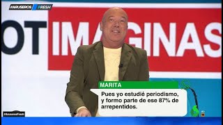 La reacción de Alfonso Arús al saber que hay muchos arrepentidos de haber estudiado periodismo [upl. by Delly]