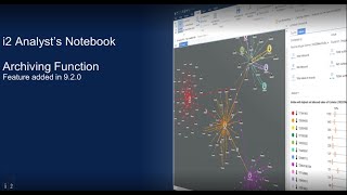 i2 Analysts Notebook  Archiving [upl. by Lydnek]