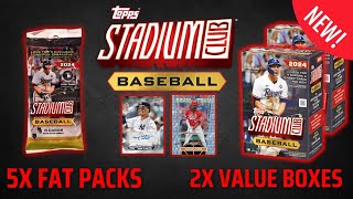 NEW RELEASE  2024 TOPPS STADIUM CLUB BASEBALL RETAIL  VALUE BOXES amp FATS PACK [upl. by Nickelsen]