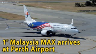 MAX 8  Malaysia Airlines 9MMVB at Perth Airport for the first time on October 27 2024 [upl. by Kwon486]