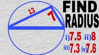 Find the radius of a circle  Triangle inscribed in a circle  Can you solve this [upl. by Hutchings]