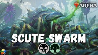 INFINITE INSECTS WITH SCUTE SWARM LANDFALL IN MTGA 2022 STANDARD [upl. by Leonore]