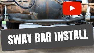 46 DROP KIT INSTALL 8889 CHEVY PICKUP PART 3 ANTISWAY BAR FROM BELLTECH [upl. by Nirret]