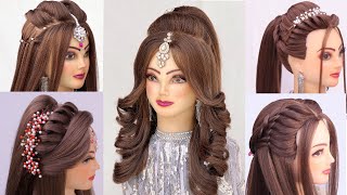 5 bridal hairstyles kashees l Easy Diwali hairstyle l Front variation l wedding hairstyles kashees [upl. by Cirde]