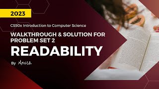 2023 CS50  Week 2 Readability Solution  Walkthrough amp Guide for Beginners  By Anvea [upl. by Aiyot]