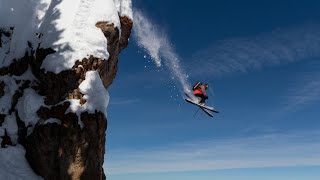 Skiing off CLIFF with GoPro  Cinematic Speed Riding Footage [upl. by Gnas]