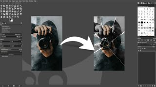 GIMP Tutorial Broken Glass Effect in GIMP [upl. by Ranita]