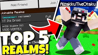 Top 5 BEST Realms For Minecraft Bedrock 120 XBOX One PS4 MCPE [upl. by Tosch655]