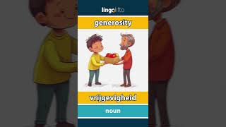 🇬🇧🇳🇱 generosity  vrijgevigheid  learn English  laten we Engels leren [upl. by Meingoldas]