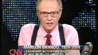 Larry King  Marlon Brandos death  July 2 2004 44 [upl. by Olga683]