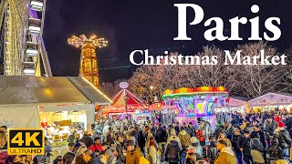 Paris France🇫🇷   Christmas Market 2023  Paris 4K  A Walk In Paris [upl. by Helman758]