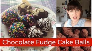 CHOCOLATE FUDGE CAKE BALLS  CUPCATS [upl. by Minnaminnie49]