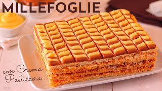 MILLEFOGLIE CLASSICA con Crema Pasticcera e Pasta Sfoglia di Lorenzo [upl. by Ecnarrat]