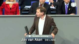 Jan van Aken DIE LINKE Kriegseinsatz bringt noch mehr Leid und Zerstörung über Libyen [upl. by Anerroc966]