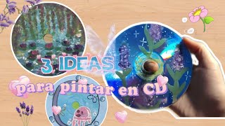 3 IDEAS para pintar en CD 💿principiante 🪻 ultimovideodelaño [upl. by Kenton]