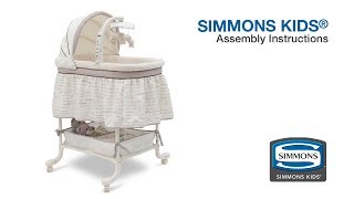 Simmons Kids® Slumber Time Gliding Bassinet Assembly Video [upl. by Lewej]