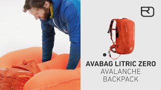 AVABAG LiTRIC ZERO avalanche backpack English  ORTOVOX [upl. by Ekeiram]