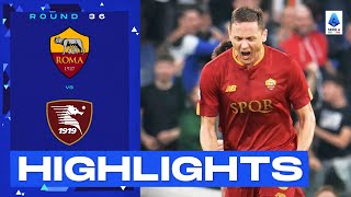 RomaSalernitana 22  Matic scores late equaliser for Roma Goals amp Highlights  Serie A 202223 [upl. by Anitsuj]