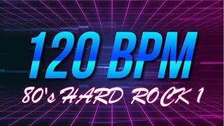 120 BPM  80s Hard Rock  44 Drum Track  Metronome  Drum Beat [upl. by Atteiluj]