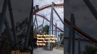 Silver Bullet Testing After Being Down for a While 2024 Knotts Spooky Farm  Knotts Scary Farm [upl. by Odlawso]