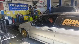 Alfa 145 24 JTDm Dyno run 415HP 760NM Engine power [upl. by Ferris]