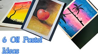 6 Oil Pastel Drawing Ideas for Beginners Easy Oil Pastel Techniques  Nature Oil Pastel Drawings [upl. by Cassaundra]