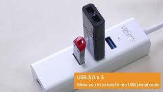 How to use a USB to Ethernet Adapter WEme USB Ethernet Adapter to Type C Hub [upl. by Annahs987]