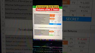 Sovereign Gold Bond 3 Year Returns  Calculator everypaisamatters epmshorts [upl. by Arad]