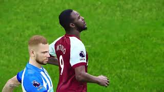 West Ham vs Brighton  Premier League 2324  Football Simulation PES 21 [upl. by Yroc616]