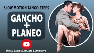 INTERNAL GANCHO  PLANEO Tango Steps in SlowMotion [upl. by Fronia]