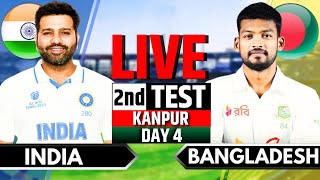 India vs Bangladesh 2nd Test Day 4  IND vs BAN Live  India vs Bangladesh Live Score  Session 2 [upl. by Burd]