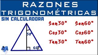 Seno coseno y tangente de 30° 45° 60°  Sin calculadora [upl. by Weathers417]