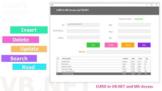 Insert Delete Update Search and View data in MS ACCESS with VB NETVBNET TutorialCURD Operation [upl. by Hakim576]