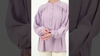 Mayelle Henley Blouse Lilac Ash [upl. by Analart]