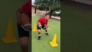 4TH GRADER DOES ELITE FOOTBALL FOOTWORK DRILLS shorts [upl. by Natala]