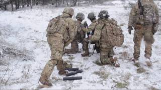 M224 Mortar Handheld Mode During Live Fire in Poland [upl. by Ainwat742]