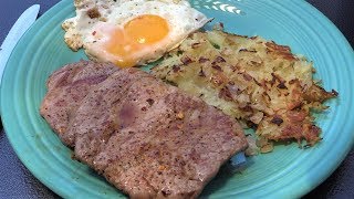 Minute Steak Recipe  Lone Star Grillz Flat Top Breakfast [upl. by Branca]