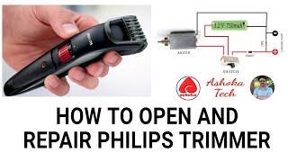 How To Open And Repair Philips QT40054006 Trimmer [upl. by Tullusus]