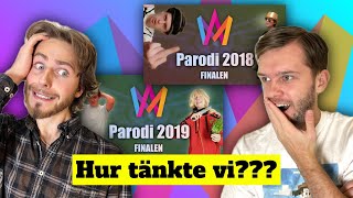 Reagerar på våra GAMLA PARODIER Del 1 20182019 [upl. by Yenittirb]