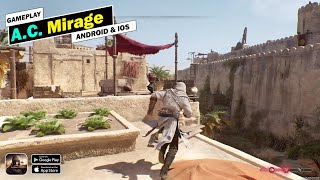 Assassins Creed Mirage Mobile Gameplay iPhone 15 Pro Max with Controller [upl. by Nyraf]