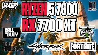 Ryzen 5 7600  RX 7700 XT Benchmarks  5 Games Tested  1440p [upl. by Mukerji]